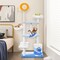 66" Tall Blue Plush Cat Tree Tower with Sisal Posts and Hammock Condo, Perch for Indoor Cats